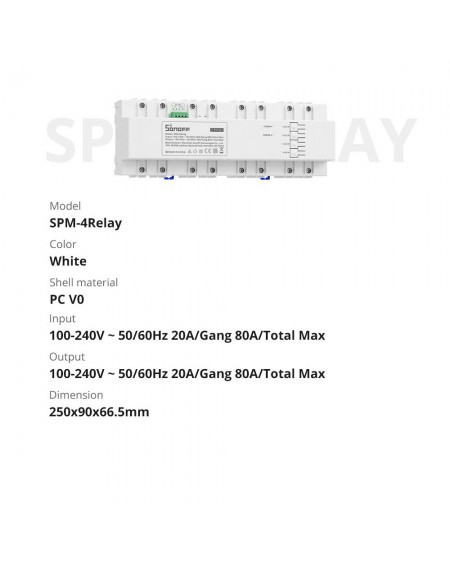 Sonoff SPM-4Relay stackable power meter