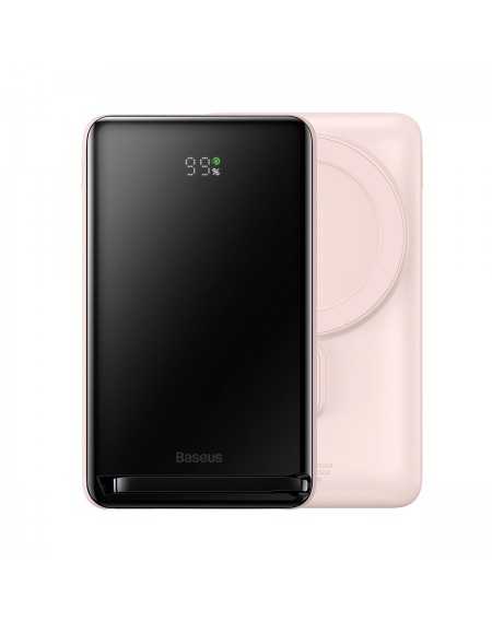 Baseus Magnetic Bracket Powerbank with MagSafe Wireless Charging 10000mAh 20W pink (PPCX000004) + USB Type C Baseus Xiaobai Series 60W 0.5m
