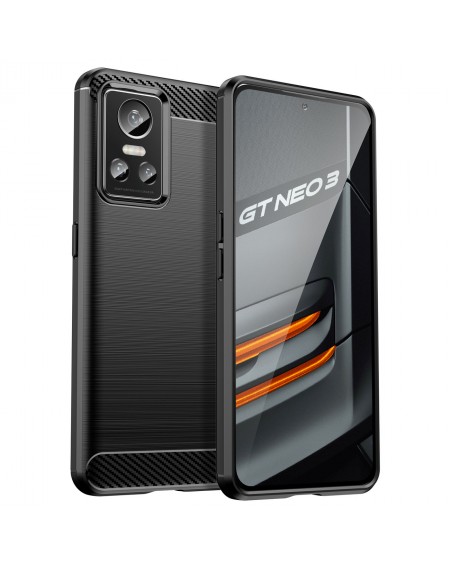 Carbon Case Flexible cover for Realme GT Neo 3 black