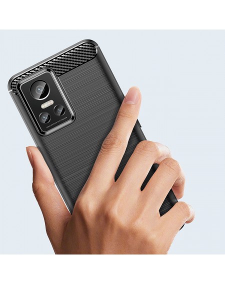 Carbon Case Flexible cover for Realme GT Neo 3 black