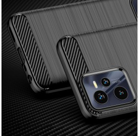 Carbon Case Flexible Cover Realme C35 black
