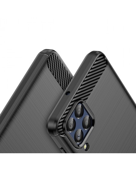 Carbon Case Flexible Cover Sleeve for Samsung Galaxy M53 5G black