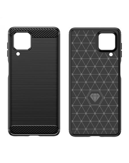 Carbon Case Flexible Cover Sleeve for Samsung Galaxy M53 5G black