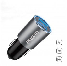 Dudao car charger 2x USB 3.4A gray (R5s gray)