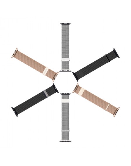 Dux Ducis Magnetic Strap Watch Band Ultra / 8/7/6/5/4/3/2 / SE (49/45/44 / 42mm) Magnetic Band Silver (Milanese Version)