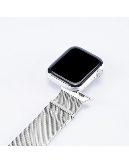 Dux Ducis Magnetic Strap Watch Band Ultra / 8/7/6/5/4/3/2 / SE (49/45/44 / 42mm) Magnetic Band Silver (Milanese Version)