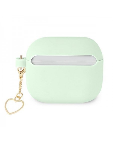 Guess GUA3LSCHSN AirPods 3 cover zielony/green Silicone Charm Heart Collection