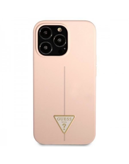 Guess GUHCP13LSLTGP iPhone 13 Pro / 13 6,1" różowy/pink hardcase Silicone Triangle