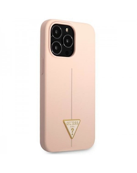 Guess GUHCP13LSLTGP iPhone 13 Pro / 13 6,1" różowy/pink hardcase Silicone Triangle