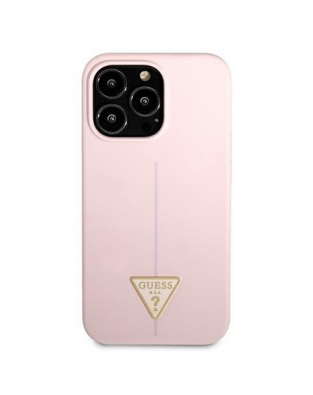 Guess GUHCP13LSLTGU iPhone 13 Pro / 13 6,1" fioletowy/purple hardcase Silicone Triangle