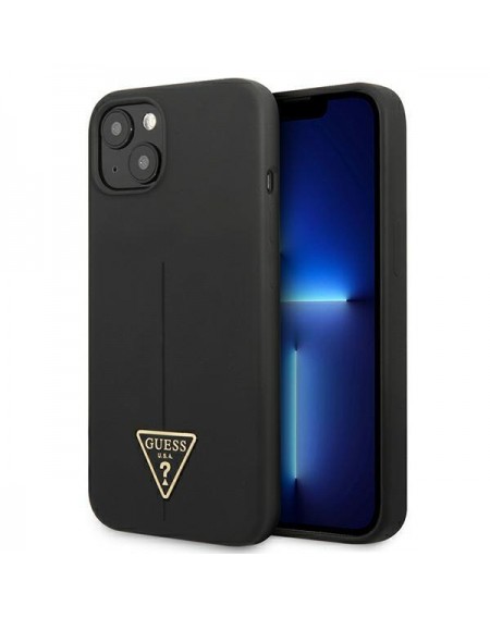 Guess GUHCP13SSLTGK iPhone 13 mini 5,4" czarny/black hardcase Silicone Triangle