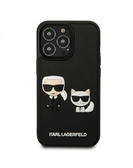 Karl Lagerfeld KLHCP13L3DRKCK iPhone 13 Pro / 13 6.1&quot; black/black hardcase Karl&amp;Choupette Ikonik 3D