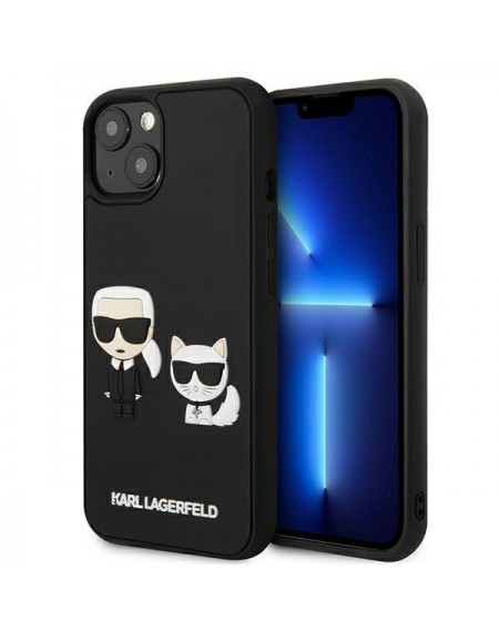 Karl Lagerfeld KLHCP13M3DRKCK iPhone 13 6,1" czarny/black hardcase Karl&Choupette Ikonik 3D