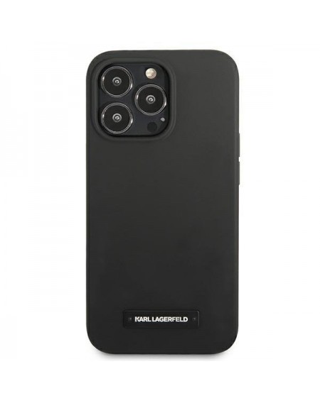 Karl Lagerfeld KLHCP13XSLMP1K iPhone 13 Pro Max 6,7" hardcase czarny/black Silicone Plaque