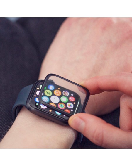 Wozinsky Watch Glass Hybrid Glass for Apple Watch 3 42mm / Watch 2 42mm / Watch 1 42mm Black