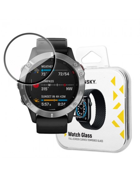 Wozinsky Watch Glass hybrid glass for Garmin Fenix 6 black