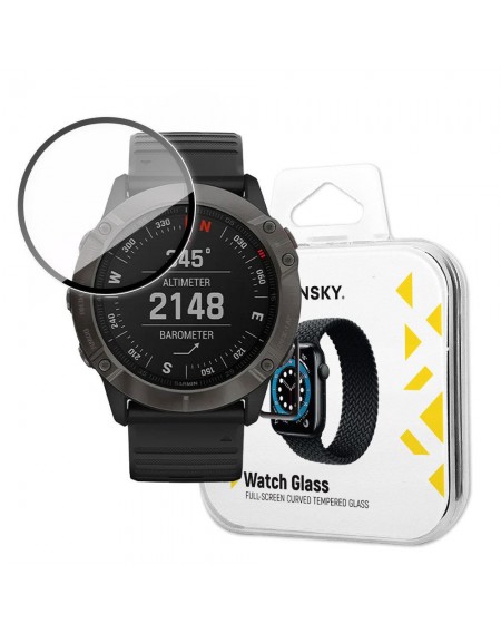 Wozinsky Watch Glass hybrid glass for Garmin Fenix 6X black