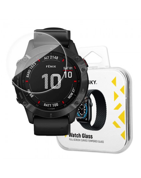 Wozinsky Watch Glass hybrid glass for Garmin Fenix 6X Pro black