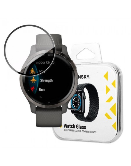 Wozinsky Watch Glass hybrid glass for Garmin Venu 2S black