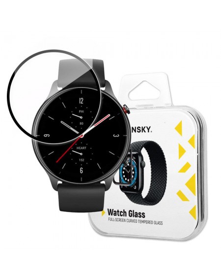 Wozinsky Watch Glass Hybrid Glass for Xiaomi Amazfit GTR 2E Black