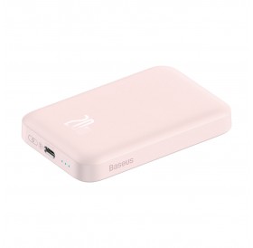 Baseus magnetic power bank 6000mAh 20W + USB cable Type C 60W 50cm pink (PPCX020004)