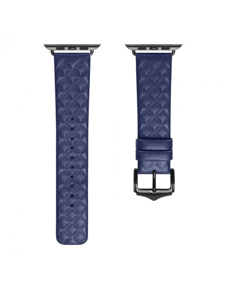 Dux Ducis Strap Leather Watch 7 Band 7/6/5/4/3/2 / SE (41/40 / 38mm) Wristband Bracelet Genuine Leather Bracelet Blue (Enland Version)