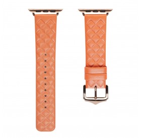 Dux Ducis Strap Leather Watch 7 Band 7/6/5/4/3/2 / SE (41/40 / 38mm) Wristband Bracelet Genuine Leather Bracelet Orange (Enland Version)