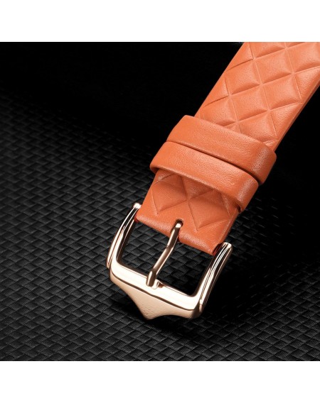 Dux Ducis Strap Leather Watch 7 Band 7/6/5/4/3/2 / SE (41/40 / 38mm) Wristband Bracelet Genuine Leather Bracelet Orange (Enland Version)