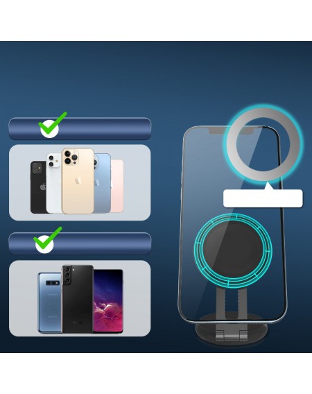 Kingxbar PQY magnetic holder stand for smartphone MagSafe black (T1)
