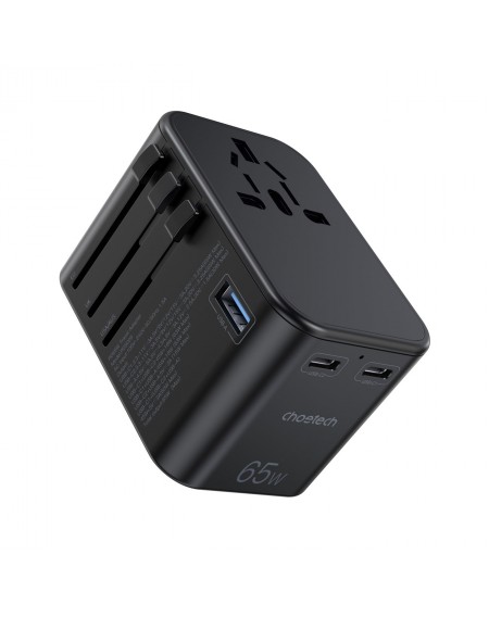 Choetech gaN 2 x USB Type C / USB 65W Power Delivery Fast Charger Black (PD5009-BK)