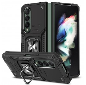 Wozinsky Ring Armor case for Samsung Galaxy Z Fold 4 armored cover magnetic holder ring black