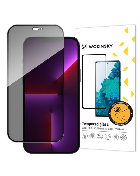 Wozinsky Privacy Glass Tempered Glass for iPhone 14 Pro with Anti Spy Privatizing Filter