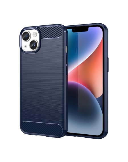 Carbon Case iPhone 14 case flexible gel back cover blue