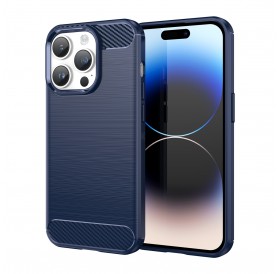 Carbon Case iPhone 14 Pro flexible gel back cover blue