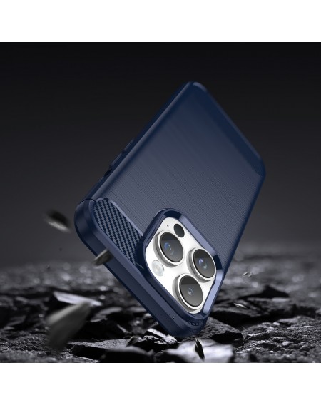 Carbon Case iPhone 14 Pro flexible gel back cover blue