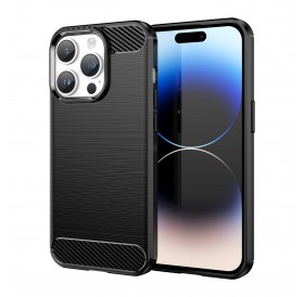 Carbon Case iPhone 14 Pro Max flexible gel back cover black
