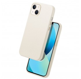 Dux Ducis Roma leather case for iPhone 13 elegant case made of genuine leather white