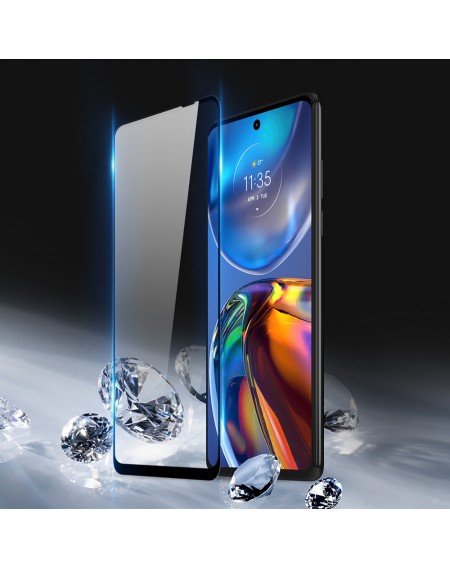 Dux Ducis 10D Tempered Glass 9H full screen tempered glass with frame Motorola Moto E32 black (case friendly)