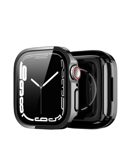 Dux Ducis Hamo Case for Watch 6 44mm / Watch 5 44mm / Watch 4 44mm / Watch SE 44mm Metallic Watch Cover Black