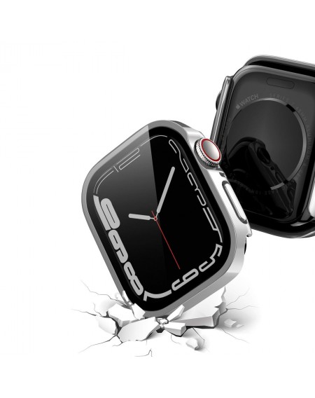 Dux Ducis Hamo Case for Watch 6 44mm / Watch 5 44mm / Watch 4 44mm / Watch SE 44mm Metallic Watch Case Silver