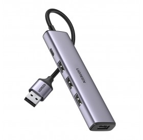 Ugreen USB HUB splitter - 4x USB 3.0 gray (CM473 20805)