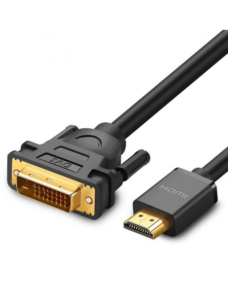 [RETURNED ITEM] Ugreen cable cable adapter DVI adapter 24 + 1 pin (male) - HDMI (male) FHD 60 Hz 1.5 m black (HD106 11150)