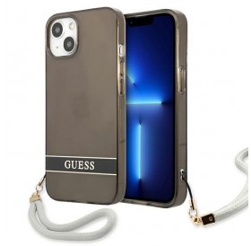 Guess GUHCP13SHTSGSK iPhone 13 mini 5,4" czarny/black hardcase Translucent Stap