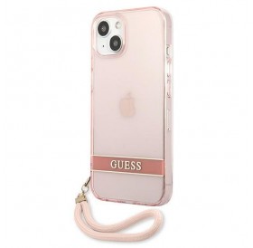 Guess GUHCP13SHTSGSP iPhone 13 mini 5,4" różowy/pink hardcase Translucent Stap