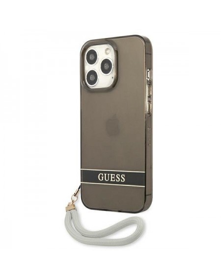 Guess GUHCP13XHTSGSK iPhone 13 Pro Max 6,7" czarny/black hardcase Translucent Stap