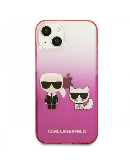 Karl Lagerfeld KLHCP13MTGKCP iPhone 13 6,1" hardcase różowy/pink Gradient Ikonik Karl & Choupette