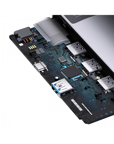 Baseus Metal Gleam Series 4 in 1 HUB Docking Station USB Type C - 4 x USB 3.2 Gen. 1 (WKWG070013)
