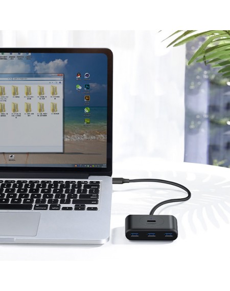 Ugreen multifunctional USB HUB - 4 x USB 3.0 0,25m black (CR113)