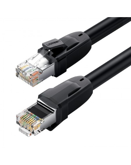 Ugreen Cable Internet Cable Network Ethernet Patchcord RJ45 Cat 8 T568B 1.5m Black (70328 NW121)