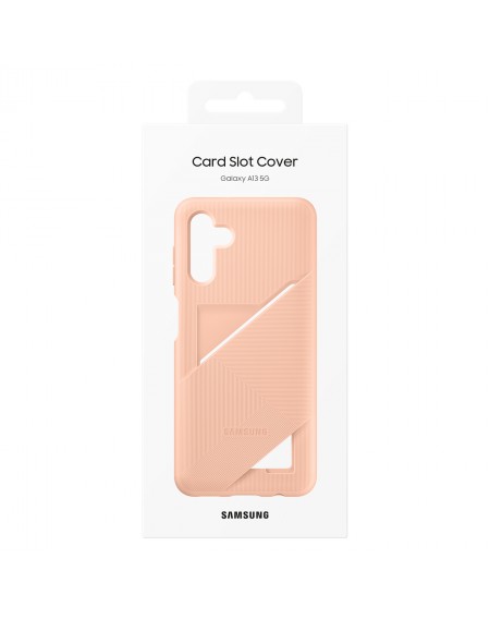 Samsung Card Slot Cover case for Samsung Galaxy A13 5G silicone cover card wallet peach (EF-OA136TPEGWW)